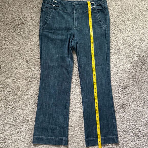 One Song Women Jeans Size 12 Blue Boho Stretch Relaxed 10" Rise - Picture 3 of 11